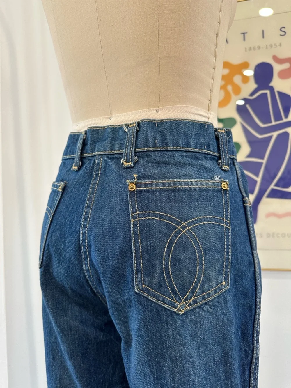 Vintage 70’s Classic High-Rise Straight Leg Jeans - Picture 11 of 16